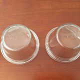 Set of 2 old CONFILUX conical jam pots