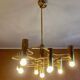 Lustre doré 9 feux de chez Sciolari Italie  1960