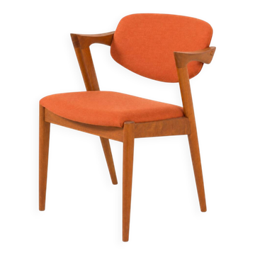 Chaise en teck modèle 42 de Kai Kristiansen par Schou Andersen, Danemark, années 1960.