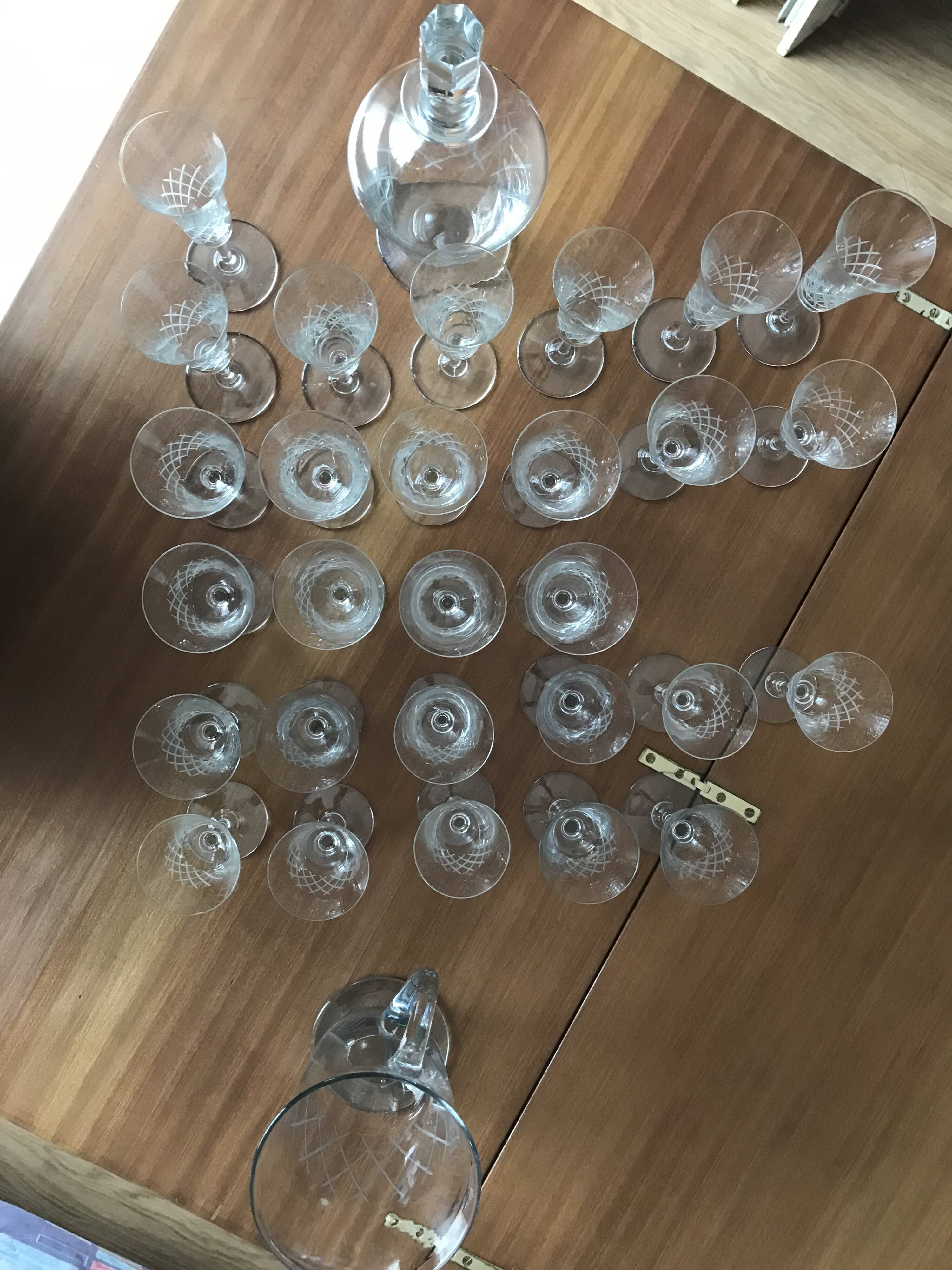 Service de verre en cristal