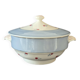 Large vegetable dish (soup tureen) in Digoin Sarreguemines earthenware, model AIX.