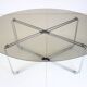 Midcentury Chrome and Glass Dining Table, Italy, 1970s