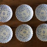 Set of 6 coffee cups in antique porcelain