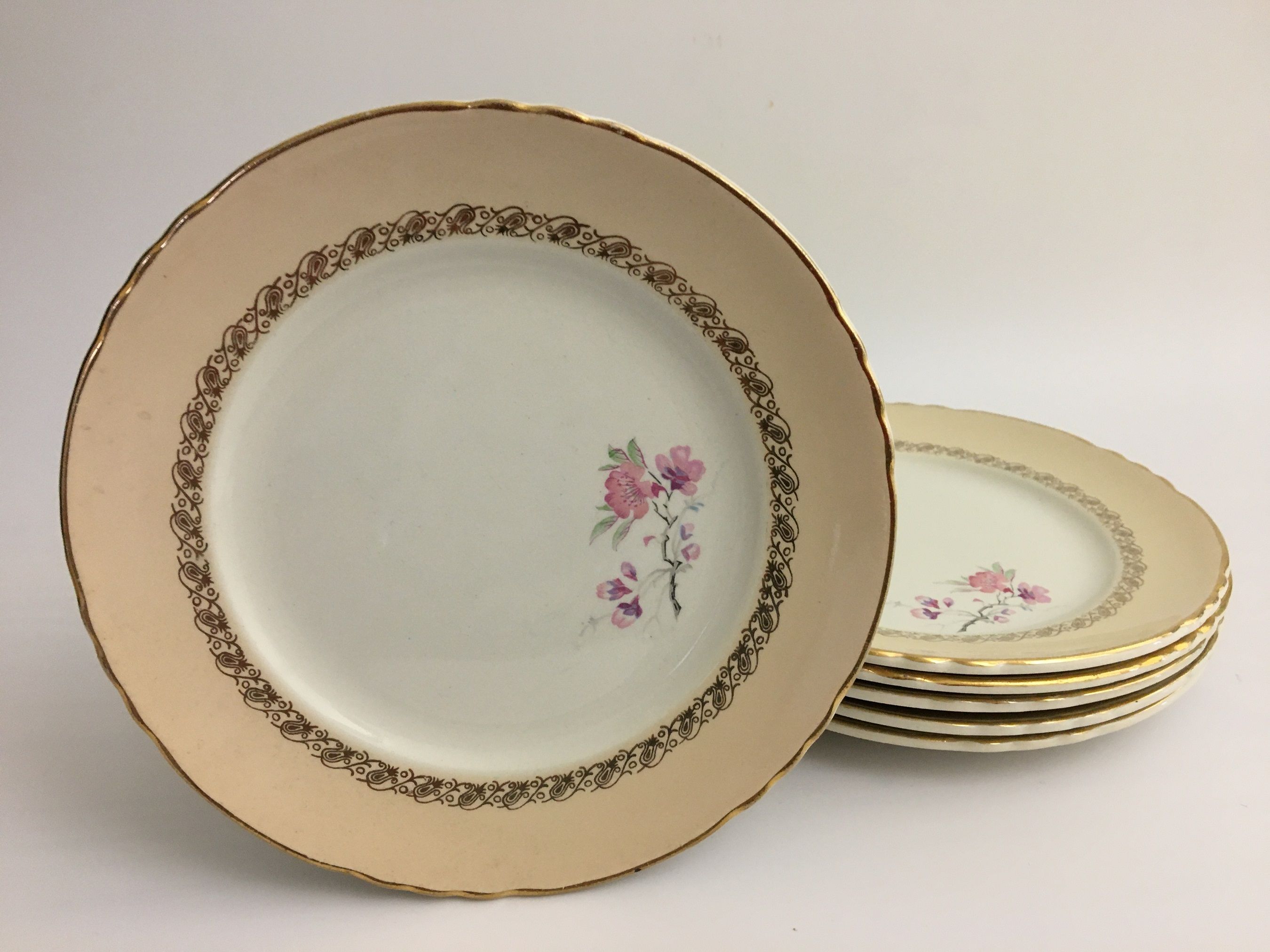Set of 6 Dessert Plates Orchies Moulin des Loups