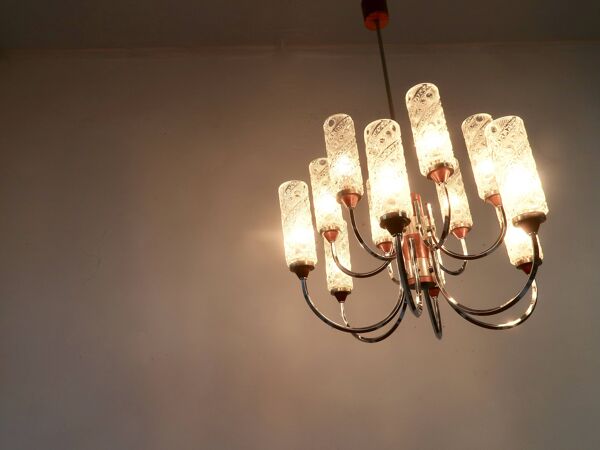 lustre en teck du milieu du siècle années 1960