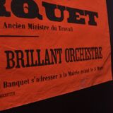 Poster "Inauguration Holiday Hall" - Pujols-sur-Ciron - 1935