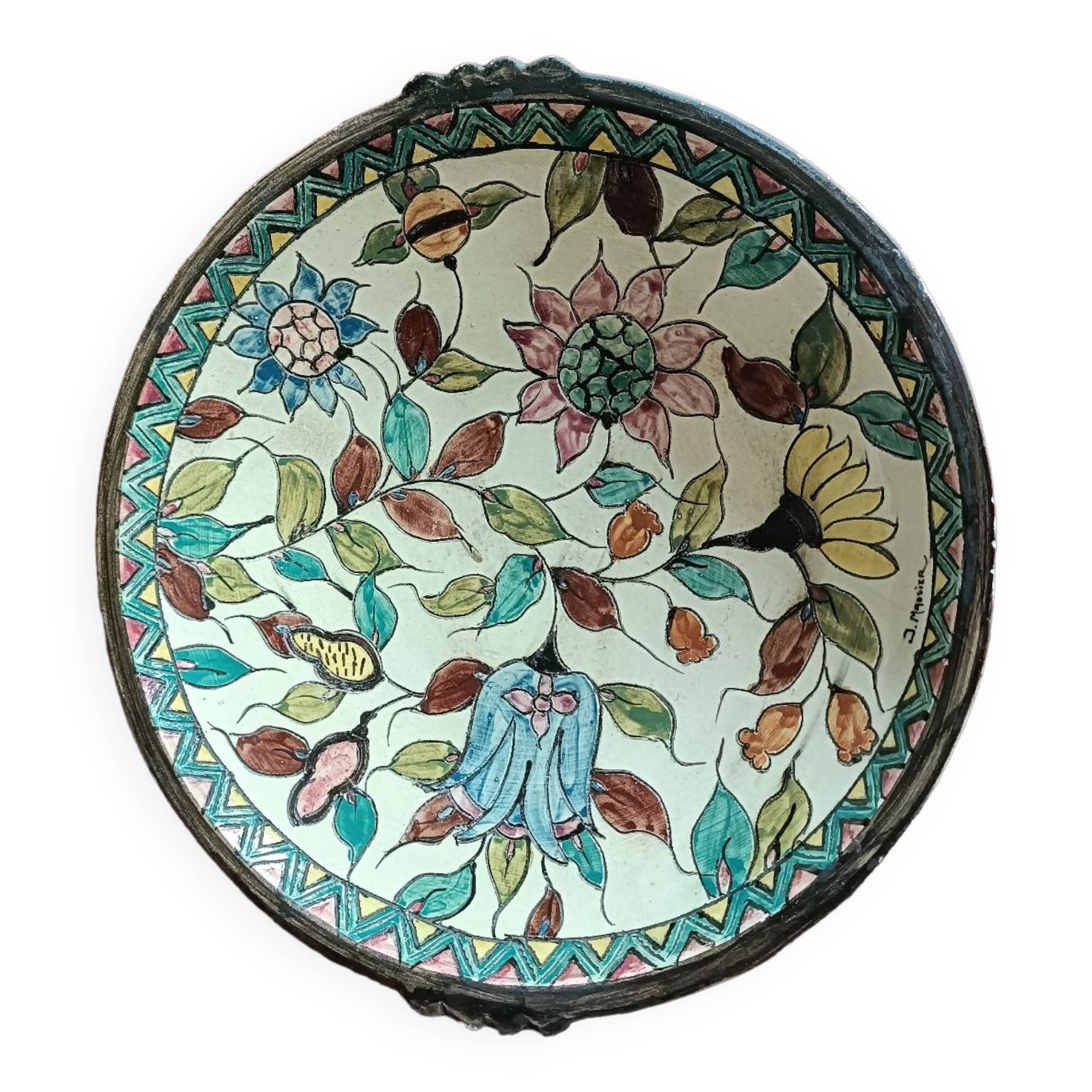 Vallauris dish signed Jérôme Massier