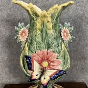 Very important butterfly vase from the Art Nouveau period in Barbotine