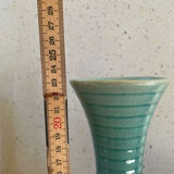 Set of 2 glazed stoneware candle holders