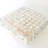 Large faceted crystal ceiling light by Kinkeldey, Germany, 1970s.