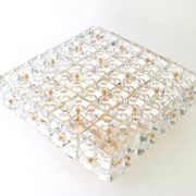 Large faceted crystal ceiling light by Kinkeldey, Germany, 1970s.