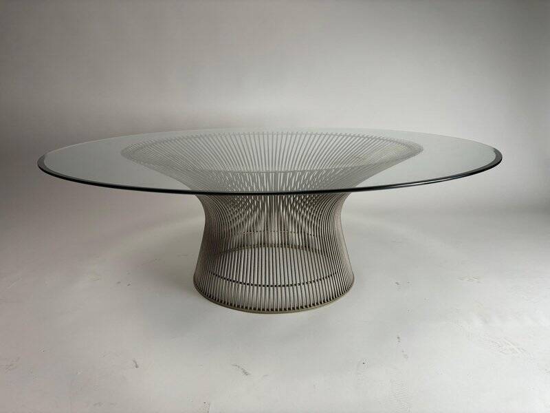Coffee Table in Steel and Glass from Warren Platner, 1962