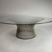 Coffee Table in Steel and Glass from Warren Platner, 1962