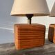 Paire de lampes chevet en bois