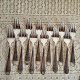 12 silver-plated fish cutlery sets by Argental