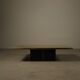Christian Heckscher etched brass coffee table, Belgium 1970s