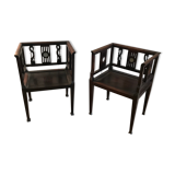 Pair of Art Deco Asian style armchairs