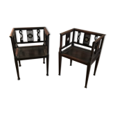 Pair of Art Deco Asian style armchairs