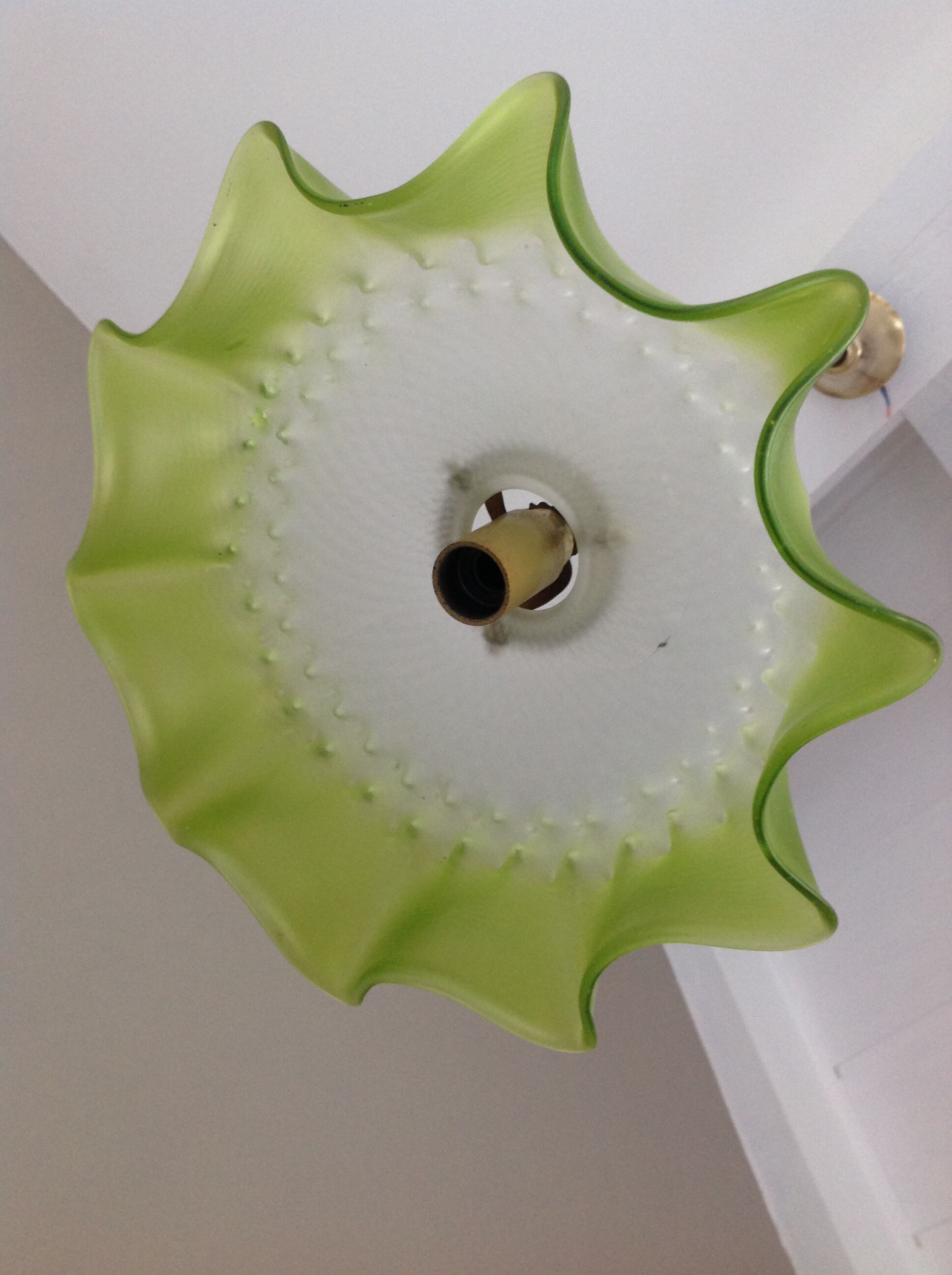 Art deco style glass suspension / 30-40 years