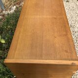 Commode bois et rotin