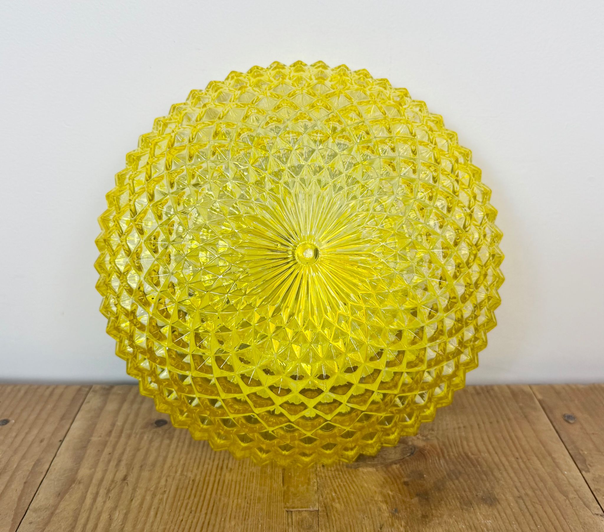 Vintage Glass Wall or Ceiling Light, 1970s