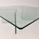 Table Basse Postmoderne en Verre, 1980s