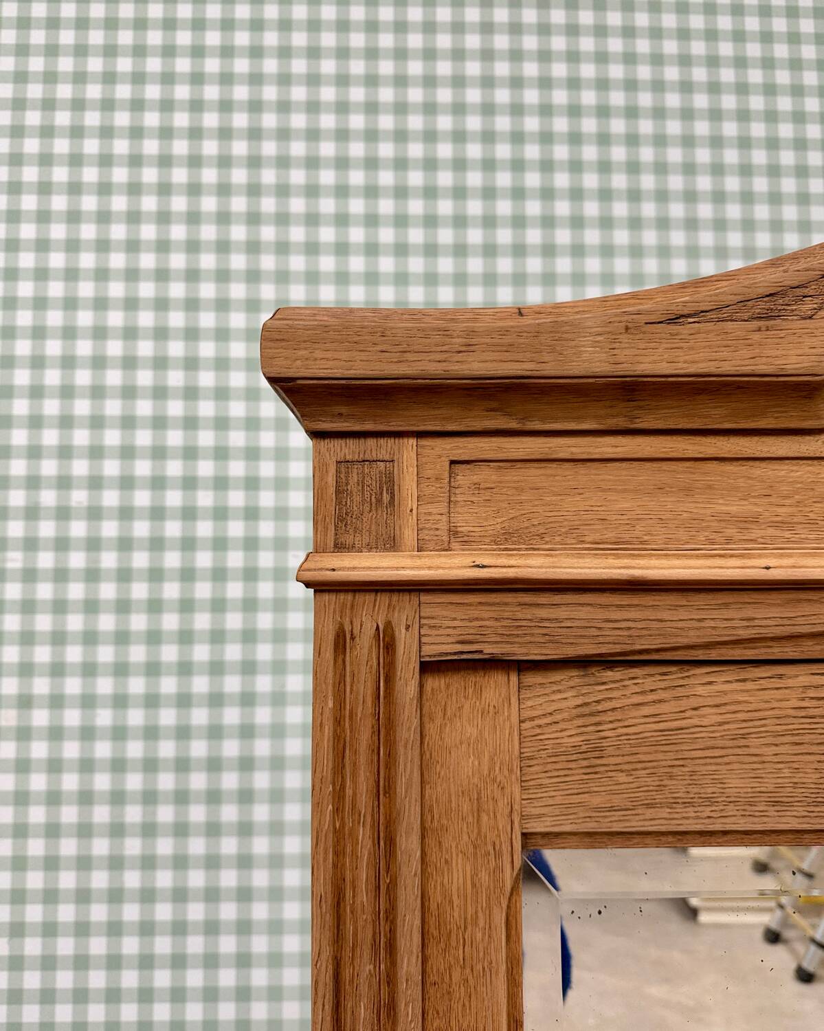 Art Deco oak wardrobe with mirrors (refurbished)