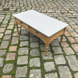 Eiffel-colored patinated cherry wood coffee table