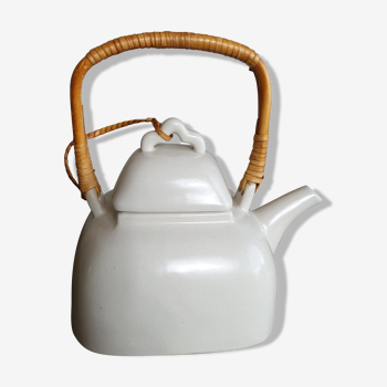 White vintage teapot