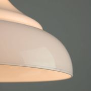 Mid-century Italian Aluminum and Glass Pendant Lamp