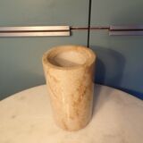 Travertine roller vase h=17cm