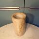Travertine roller vase h=17cm