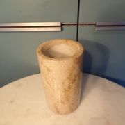 Travertine roller vase h=17cm