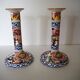 Pair of Gien earthenware chandeliers