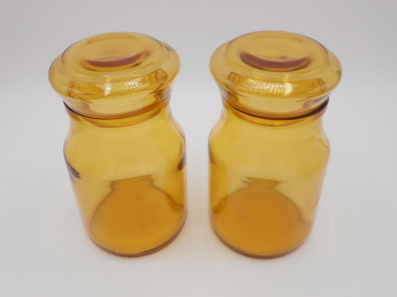 Pair of yellow jars