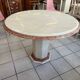 Round table in white marble