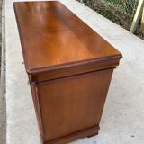 Louis Philippe country wooden sideboard with 2 drawers and 3 doors 126cm