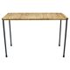Long side table by Carl Aubock, flower bench, rattan, wicker, Austria, 1950s