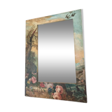 Wood paint on beveled mirror