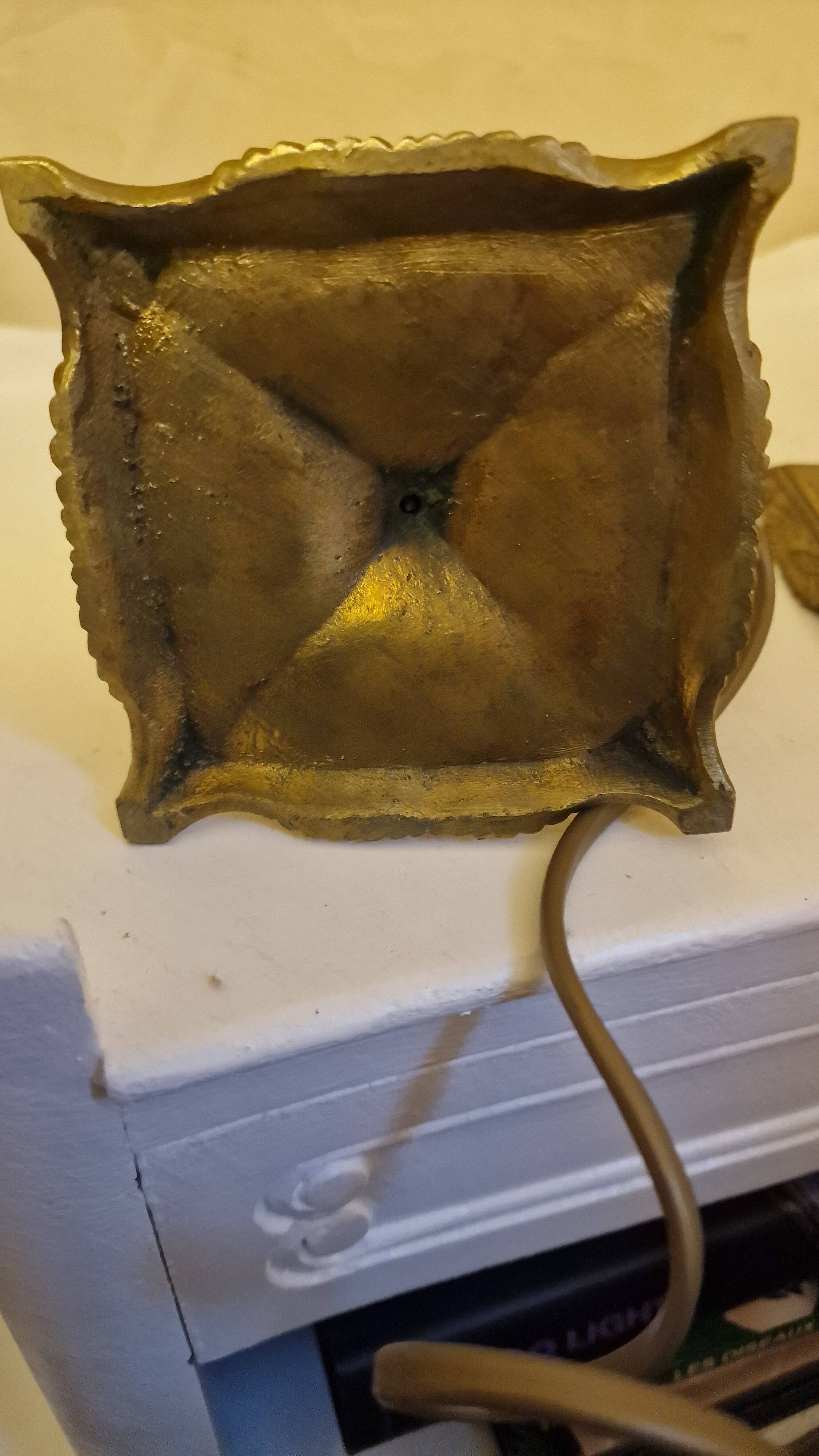 Paire de lampes vintage style Égyptien en laiton – Design pharaon,