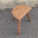Turned wooden tripod stool