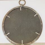 Round wrought iron porthole mirror