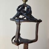 Lampadaire fer forgé art populaire