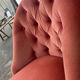 Fauteuil crapaud velours rose