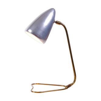 Lampe cocotte années 50 laiton et aluminium