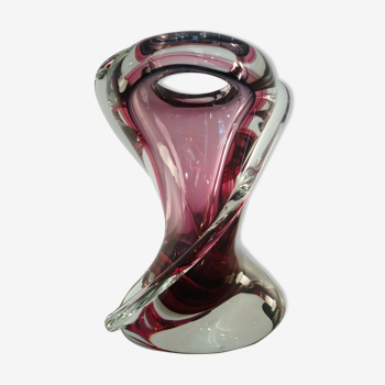 Imposing Murano of Walter FURLAN for 60s Bisanzio glass vase