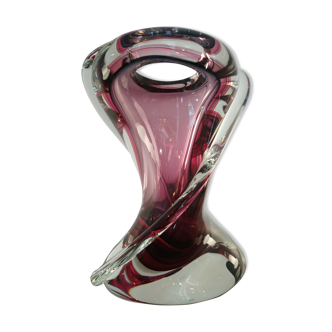 Imposing Murano of Walter FURLAN for 60s Bisanzio glass vase