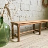 Old solid oak bench