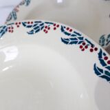 4 hollow plates of Digoin Sarreguemines model Holly 211250