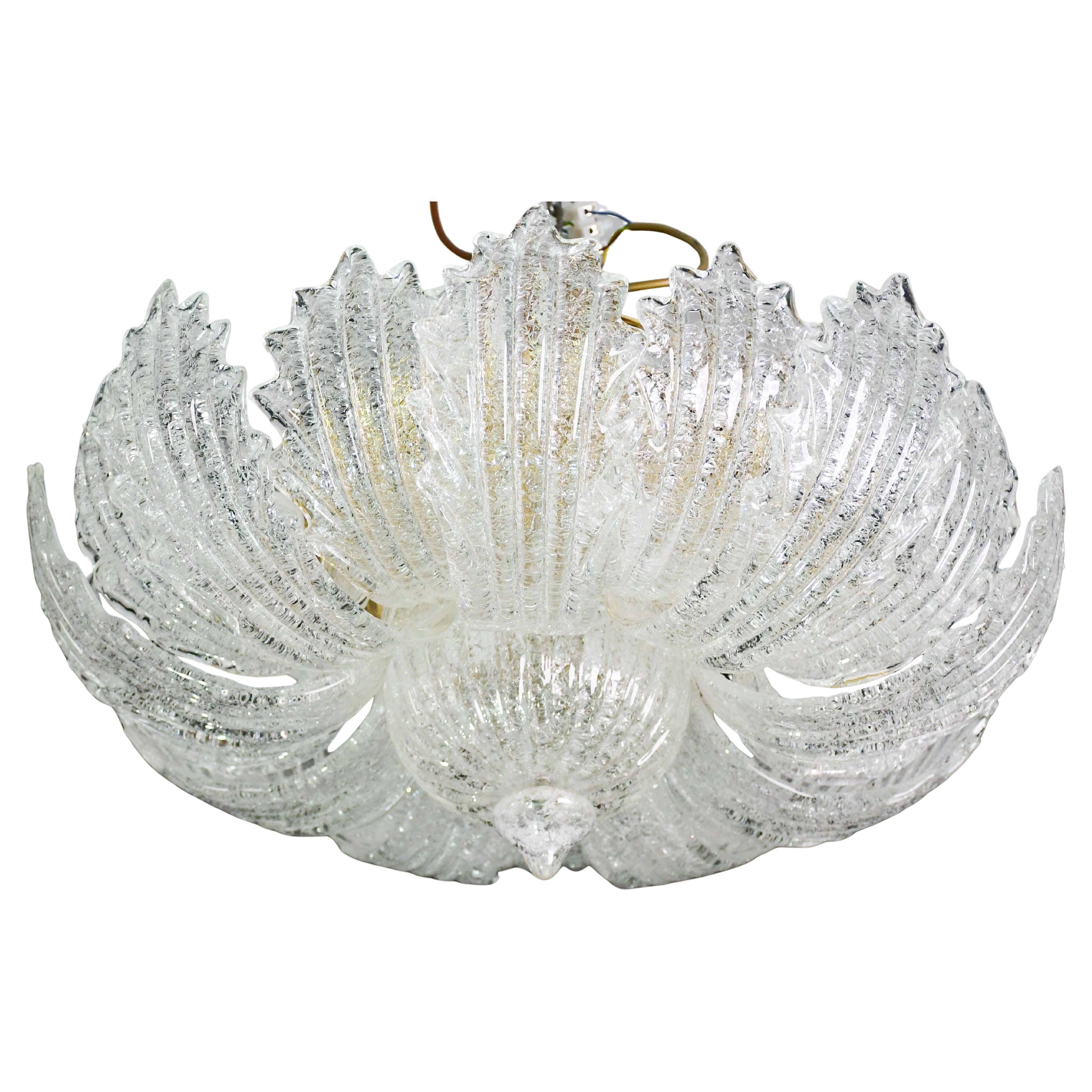 Garda, luxury Italian Murano glass ceiling light or flush mount, 1980s